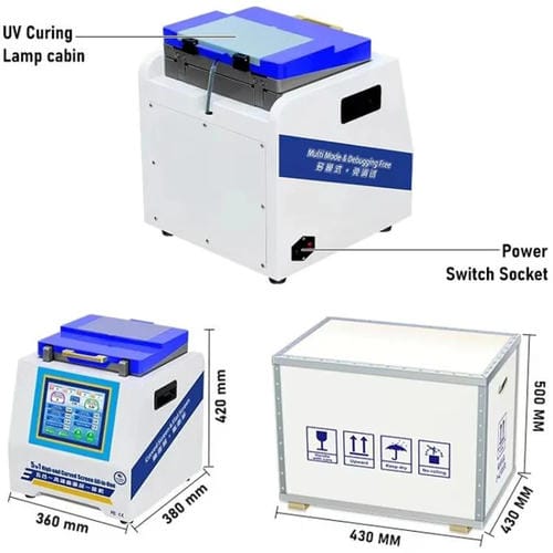 Máquina Laminadora y Antiespumante de Curado UV YYD YD-636 con Enchufe UE
