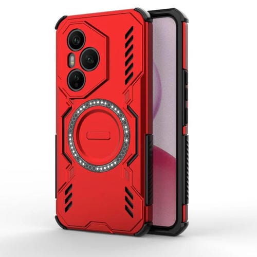 Funda para Honor 400 Pro 5G Global de 160,8 mm con anillo magnético MagSafe y protección contra golpes (roja)