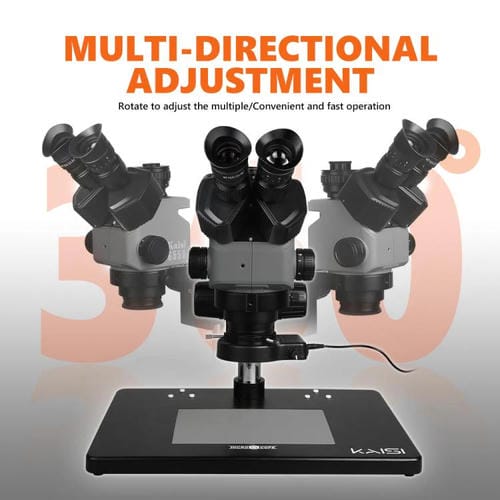 Microscopio Stereoscopico Trinoculare con Zoom sincrono Kaisi 6558 6,5-58X