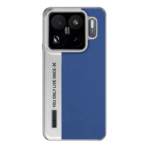 Funda de cuero con textura de diamante para Xiaomi 15S Pro (azul)