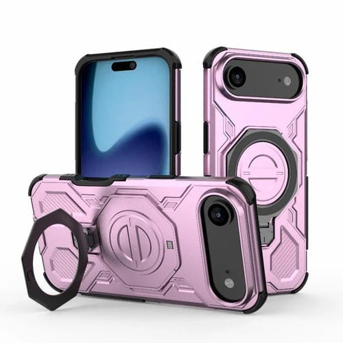 Funda magnética de TPU y PC MagSafe de color sólido para iPhone 17, Air J-20 (rosa)
