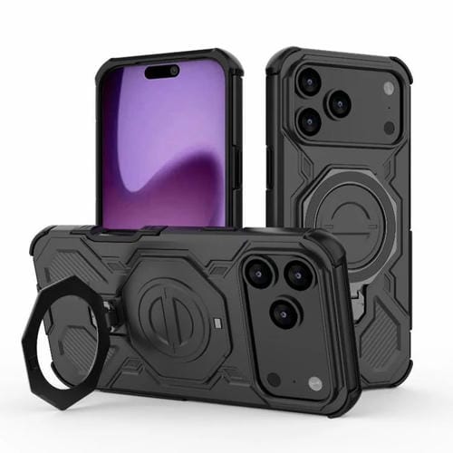 Funda magnética de TPU y PC MagSafe de color sólido para iPhone 17 Pro Max J-20 (negro)