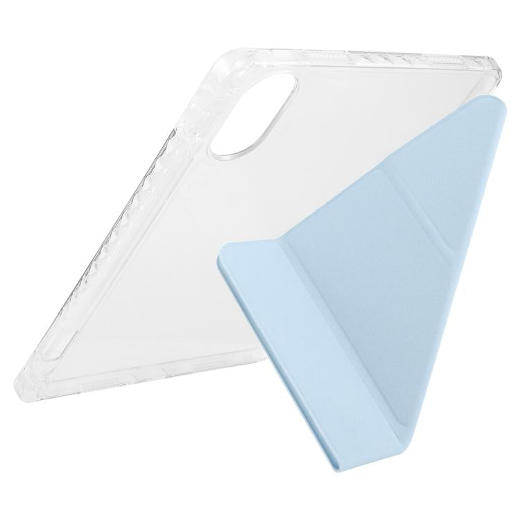 Funda de cuero acrílico transparente deformable para Redmi Pad SE 11 2025/Pad 2 (azul hielo)