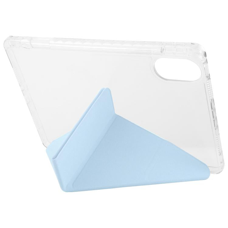 Funda de cuero acrílico transparente deformable para Redmi Pad SE 11 2025/Pad 2 (azul hielo)
