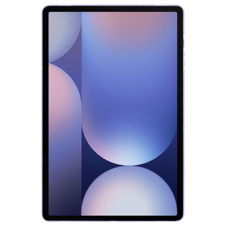 Funda plegable con soporte magnético y parte trasera de cuero acrílico para Samsung Galaxy Tab S10+/S9+ (morado)