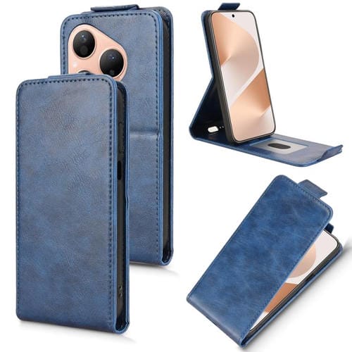 Funda magnética vertical de cuero con hebilla para Huawei Pura 80 5G (azul)