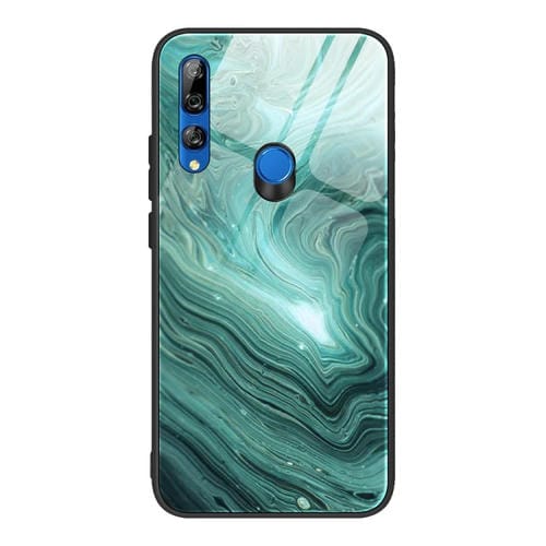 Para Huawei Y9 Prime (2019) / P Smart Z Funda protectora de vidrio con patrón de mármol (DL02)