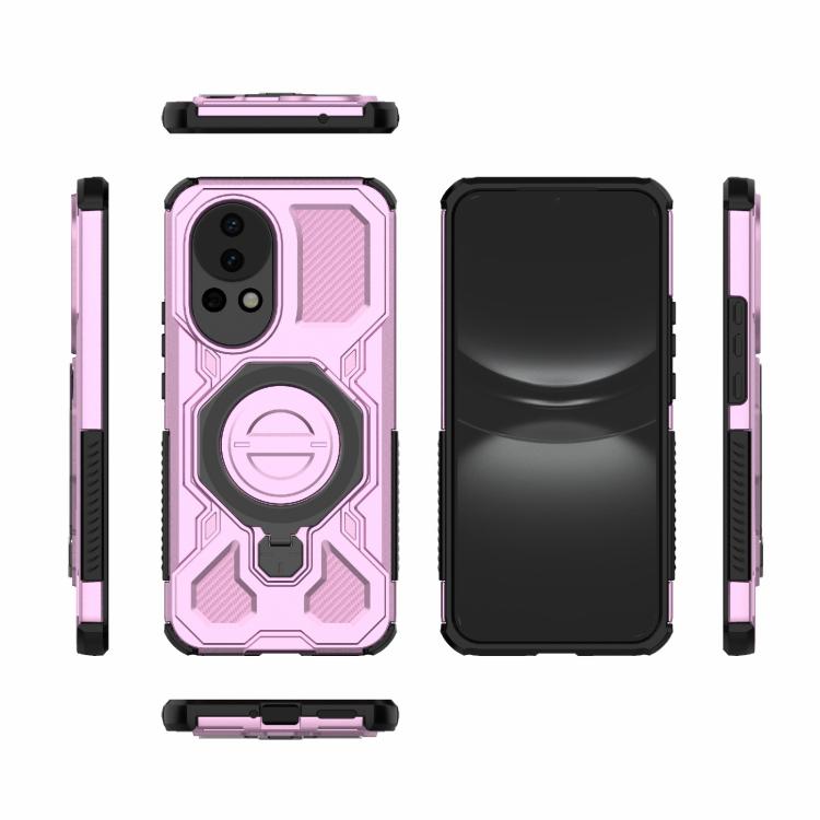 Funda magnética de TPU y PC MagSafe para Huawei Nova 12 5G J-20 (color sólido, rosa)