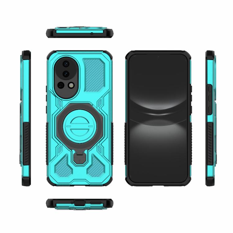 Funda magnética de TPU y PC para Huawei Nova 12 5G J-20 (color sólido, MagSafe) (azul lago)