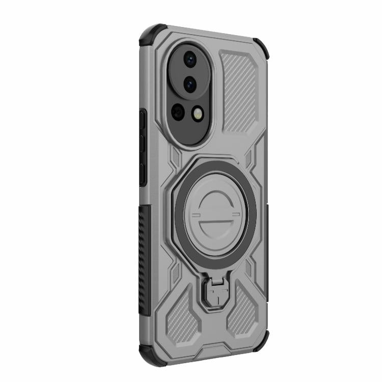 Funda magnética de TPU y PC para Huawei nova 12 5G J-20, color sólido, MagSafe (gris)