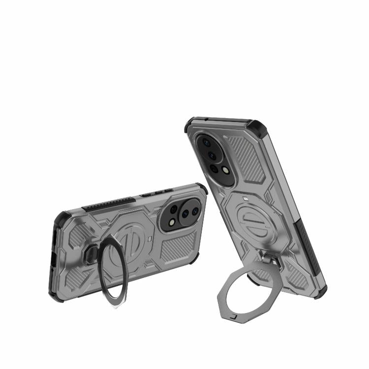 Funda magnética de TPU y PC para Huawei nova 12 5G J-20, color sólido, MagSafe (gris)