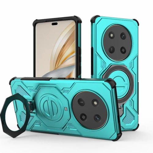 Funda magnética de TPU y PC MagSafe de color sólido para Honor X60 Pro 5G J-20 (azul lago)