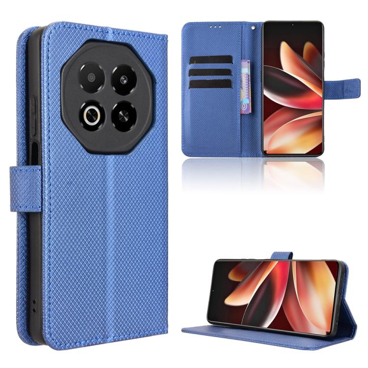 Funda de cuero con textura de diamante para Meizu Note 16 5G (azul)
