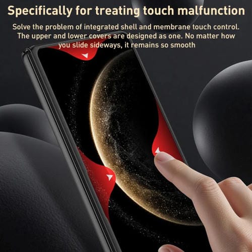 Funda plegable ultrafina con textura sedosa integrada GKK para Huawei Mate X6 (oro rojo)