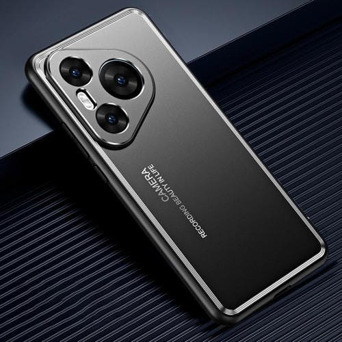 Funda de metal esmerilado para Huawei Pura 80 Ultra 5G (negra)