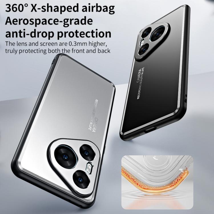 Funda de metal esmerilado para Huawei Pura 80 Pro+ 5G (azul)