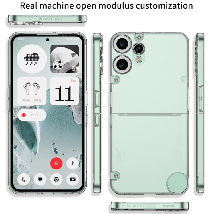 Funda translúcida mate GKK para teléfono CMF Phone 2 Pro (negro)