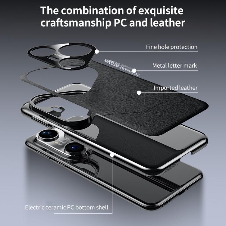 Funda premium con acabado electrochapado de imitación para Huawei Pura 70 Pro/Pro+ (dorada)