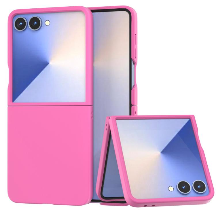 Funda de PC con pintura en aerosol Kalebol de color sólido para Samsung Galaxy Z Flip5 (morado)