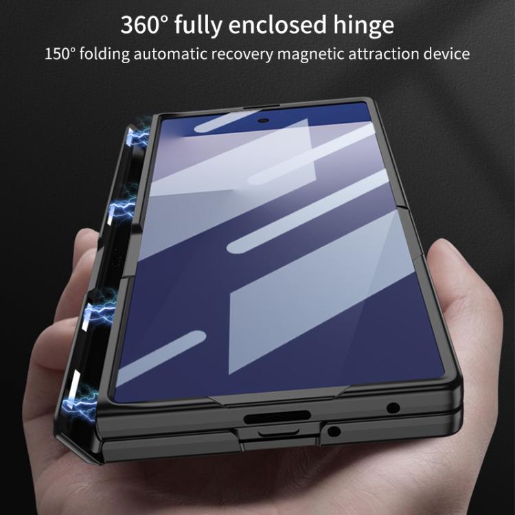 Funda plegable magnética con película HD integrada GKK para Samsung Galaxy Z Fold7 5G (dorada)