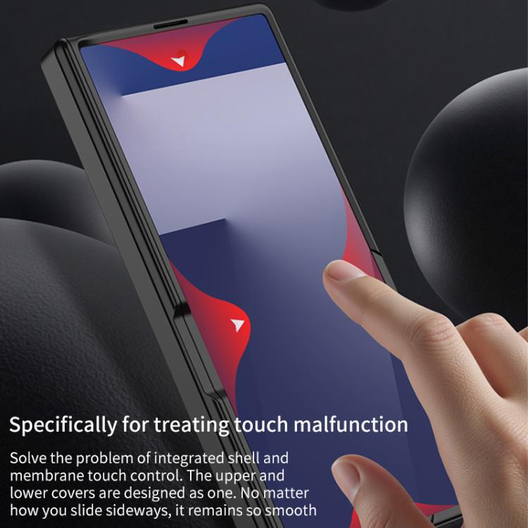 Funda plegable magnética con película HD integrada GKK para Samsung Galaxy Z Fold7 5G (dorada)