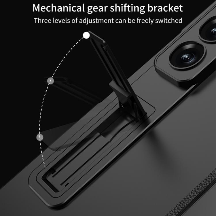 Funda plegable magnética con película HD integrada GKK para Samsung Galaxy Z Fold7 5G (dorada)