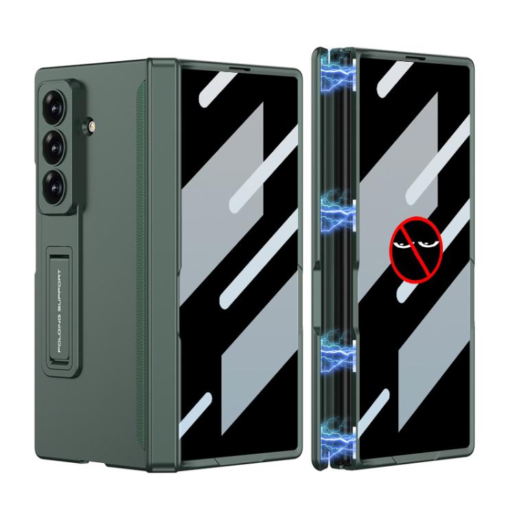 Funda plegable magnética con película de privacidad integrada GKK para Samsung Galaxy Z Fold7 5G (verde noche)