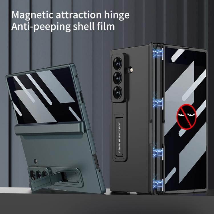 Funda plegable magnética con película de privacidad integrada GKK para Samsung Galaxy Z Fold7 5G (gris)