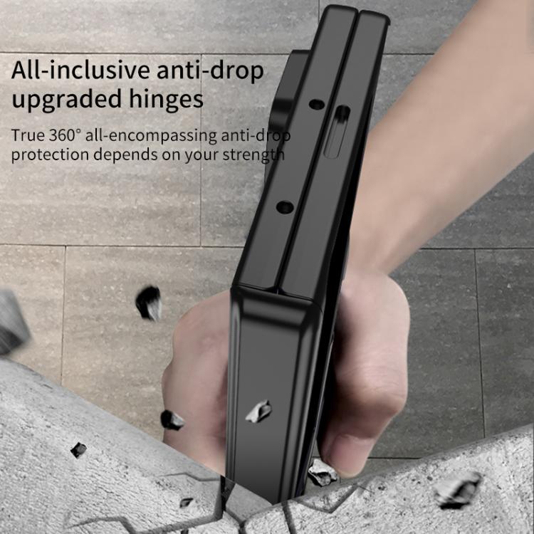 Funda plegable magnética con película de privacidad integrada GKK para Samsung Galaxy Z Fold7 5G (gris titanio)