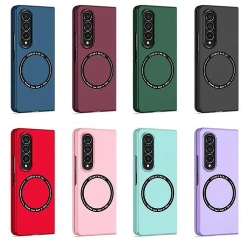 Funda de PC Kalebol MagSafe esmerilada a prueba de golpes para Samsung Galaxy Z Fold6 (rojo vino)