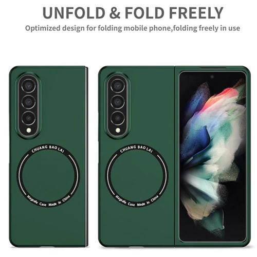 Funda de PC Kalebol MagSafe a prueba de golpes y esmerilada para Samsung Galaxy Z Fold5 (rojo vino)