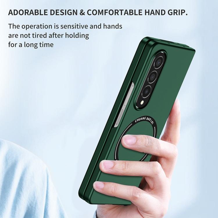 Funda de PC Kalebol MagSafe esmerilada a prueba de golpes para Samsung Galaxy Z Fold6 (negra)