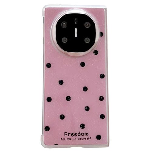 Funda para Huawei Mate X6 con diseño de puntos brillantes (rosa y rojo)
