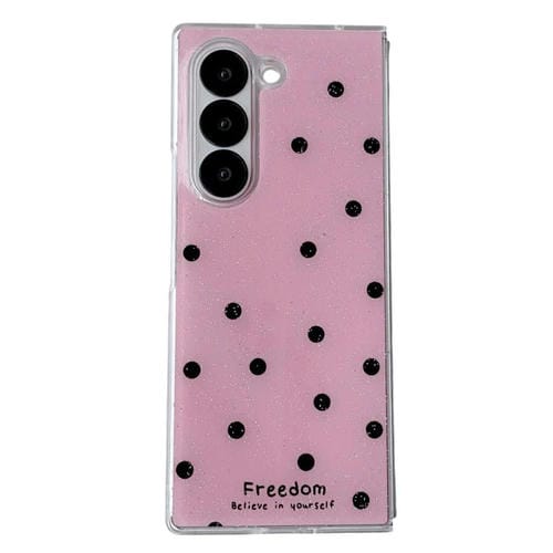Funda para Samsung Galaxy Z Fold5 con diseño de puntos brillantes (rosa y rojo)