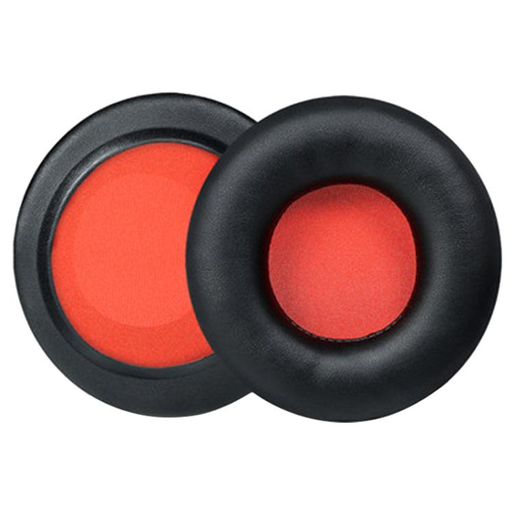 Almohadillas de repuesto de cuero proteico para auriculares Skullcandy HESH 1.0 (negro y rojo) (paquete de 2)