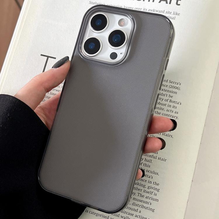 Funda de TPU transparente y cómoda para iPhone 15 Pro Max (negra)