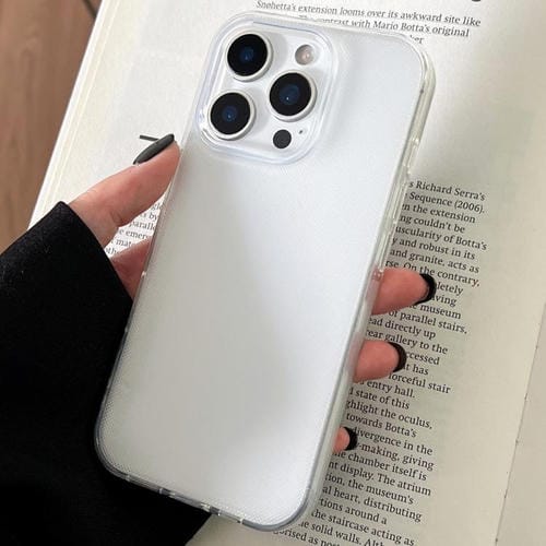 Funda de TPU transparente y cómoda para iPhone 13 Pro (blanca)