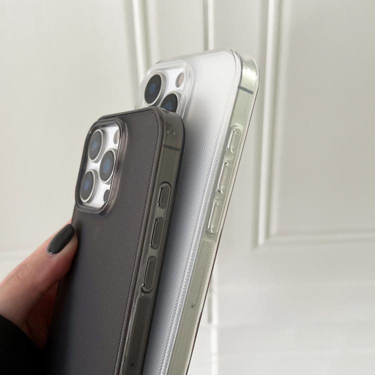 Funda de TPU transparente y cómoda para iPhone 15 Pro Max (rosa roja)