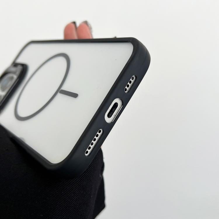Funda magnética MagSafe para iPhone 11 con soporte para lente de PC (gris)