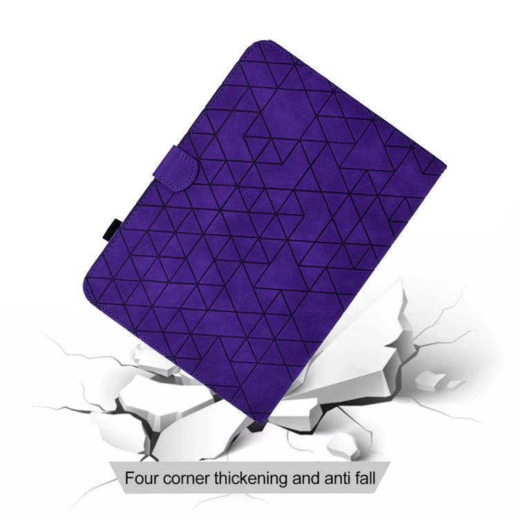 Funda de cuero inteligente con diseño de rombos de TPU para Xiaomi Redmi Pad 2 (morado)