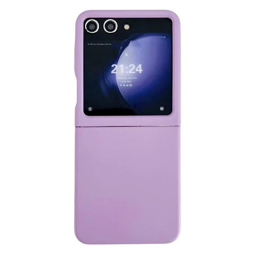 Funda de PC con ventana grande y tacto suave para Samsung Galaxy Z Flip6 (morado)