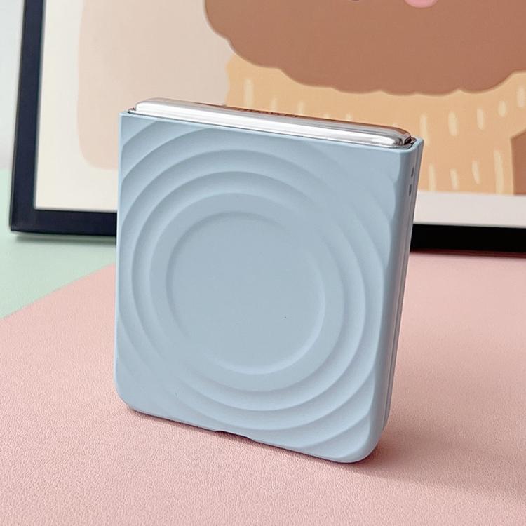 Funda de PC con textura ondulada MagSafe para Huawei nova Flip (amarilla)