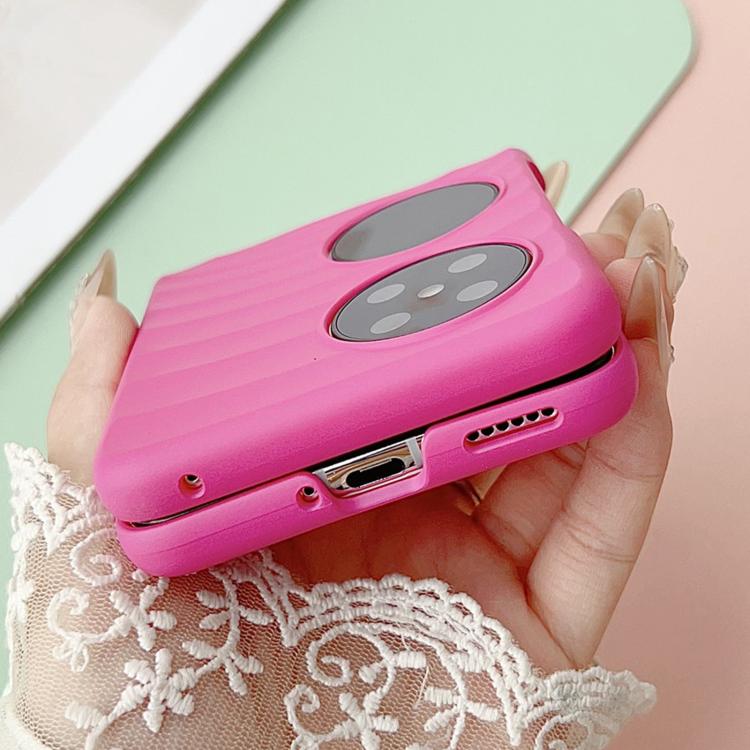 Funda de PC con textura ondulada MagSafe para Huawei Pocket 2 (morada)