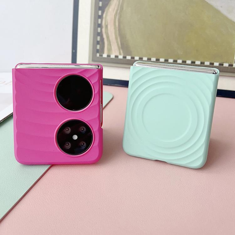 Funda de PC con textura ondulada MagSafe para Huawei Pocket 2 (morada)