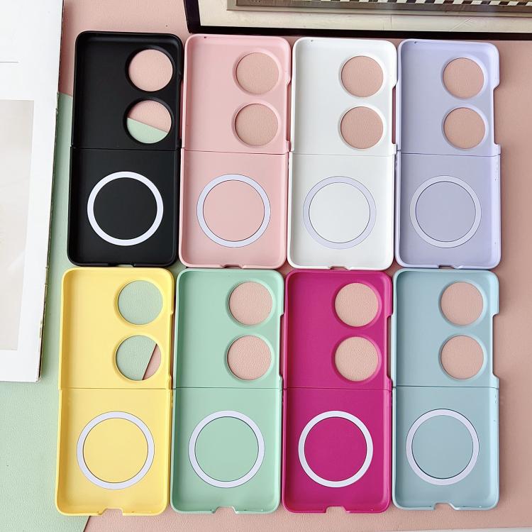 Funda de PC con textura ondulada MagSafe para Huawei Pocket 2 (amarilla)
