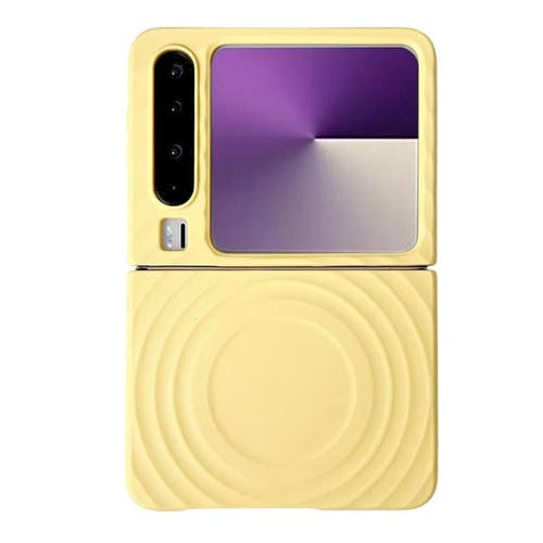 Funda de PC con textura MagSafe y tacto suave para Huawei Pura X (amarilla)