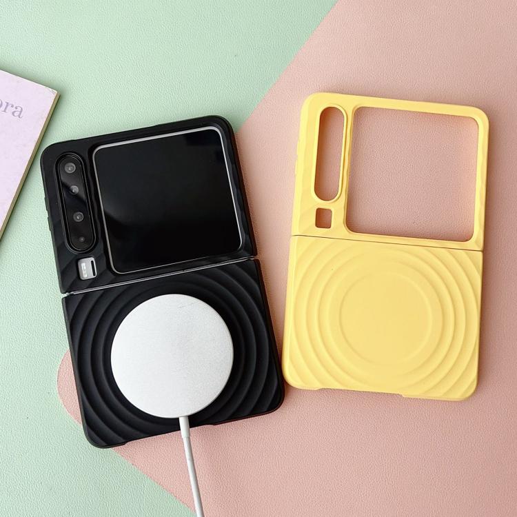 Funda de PC con textura MagSafe y tacto suave para Huawei Pura X (amarilla)