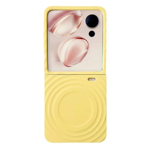 Funda para teléfono de PC con textura ondulada y MagSafe para Honor V (amarilla)