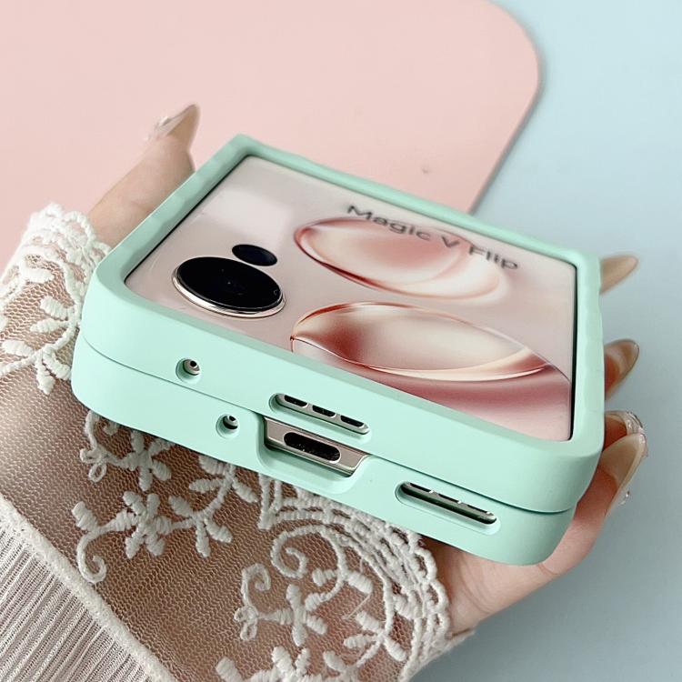 Funda para teléfono de PC con textura ondulada y MagSafe para Honor V (azul claro)