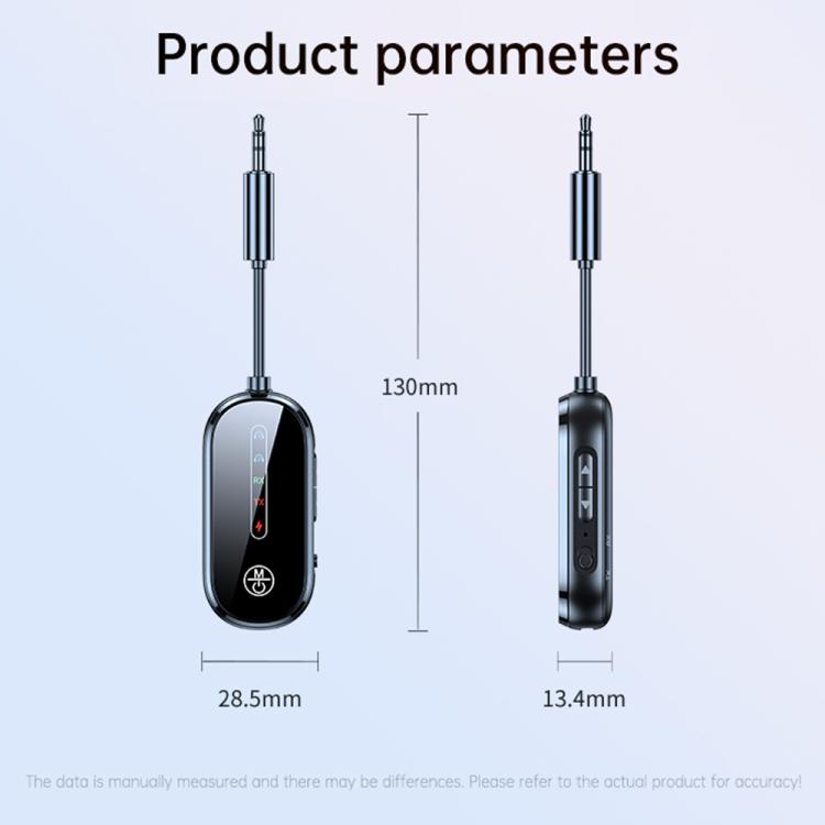 Adaptador de audio inalámbrico 2 en 1 para coche C83 Pro, receptor y transmisor de audio de 3,5 mm (negro)